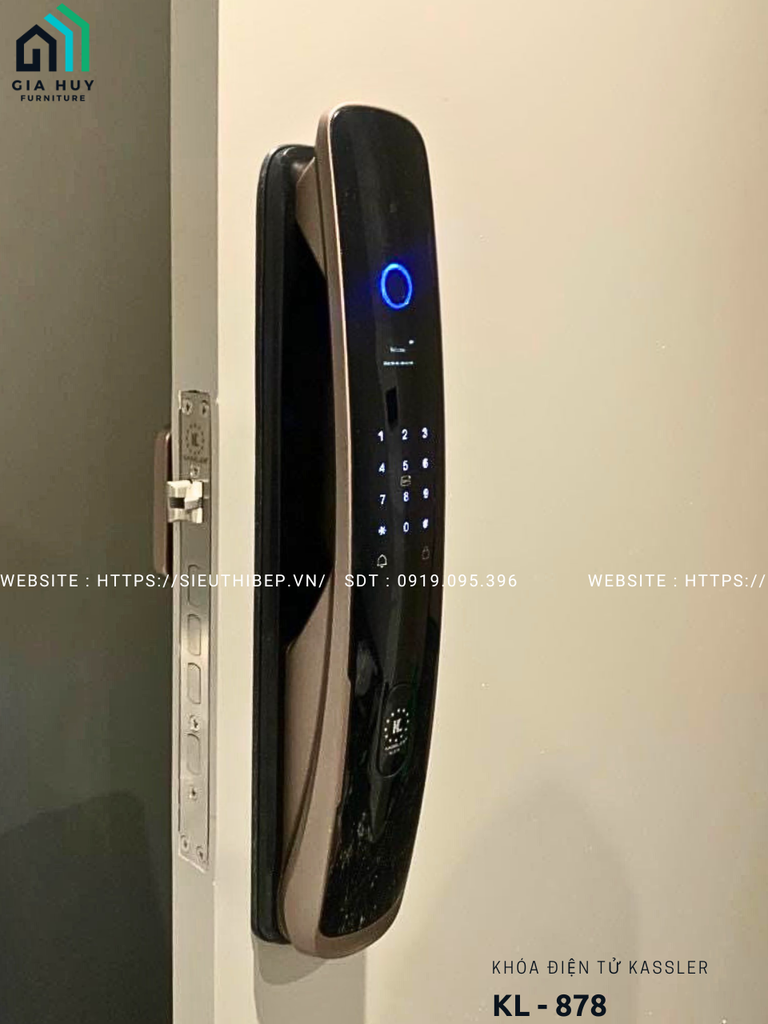 Khóa điện tử Kassler KL - 878 mở khóa bằng APP điện thoại thông minh