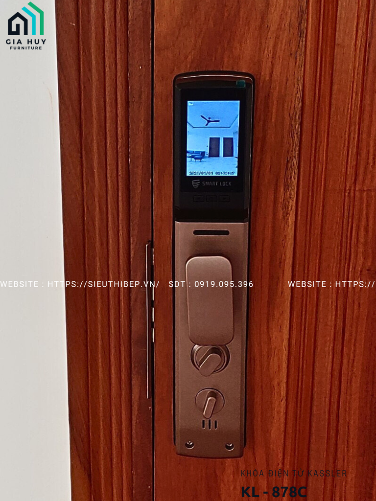 Khóa điện tử Kassler KL - 878C mở khóa bằng APP - Titan siêu bền