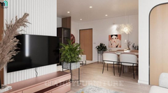 Thiết kế nội thất chung cư SAIGON SOUTH RESIDENCES - Phong cách Color Block