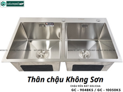 Chậu rửa bát Golicaa GC - 9048KS / GC - 10050KS (Inox 304 - 2 Hộc đều)