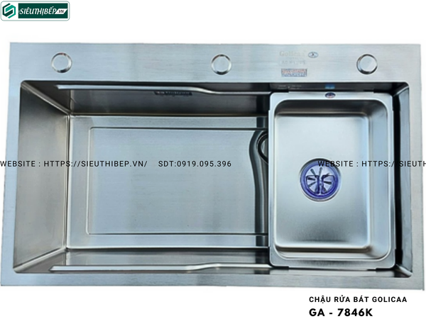 Chậu rửa bát Golicaa GA - 7846K (Inox 304 - 1 Hộc)