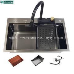 Chậu rửa bát Golicaa GA - 7545DV (Inox phủ Nano - 1 Hộc)