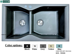 Chậu rửa bát Golicaa GCD - 9050G (Chậu đá - 2 Hộc Lệch)