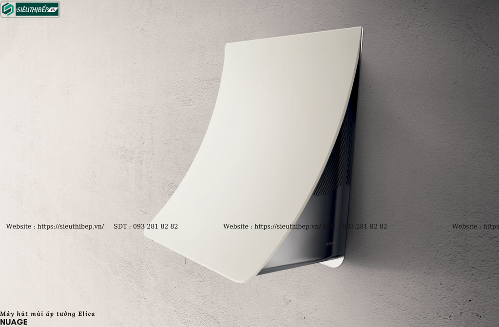 Máy hút mùi Elica NUAGE (Áp tường - Kính trượt đặc biệt)