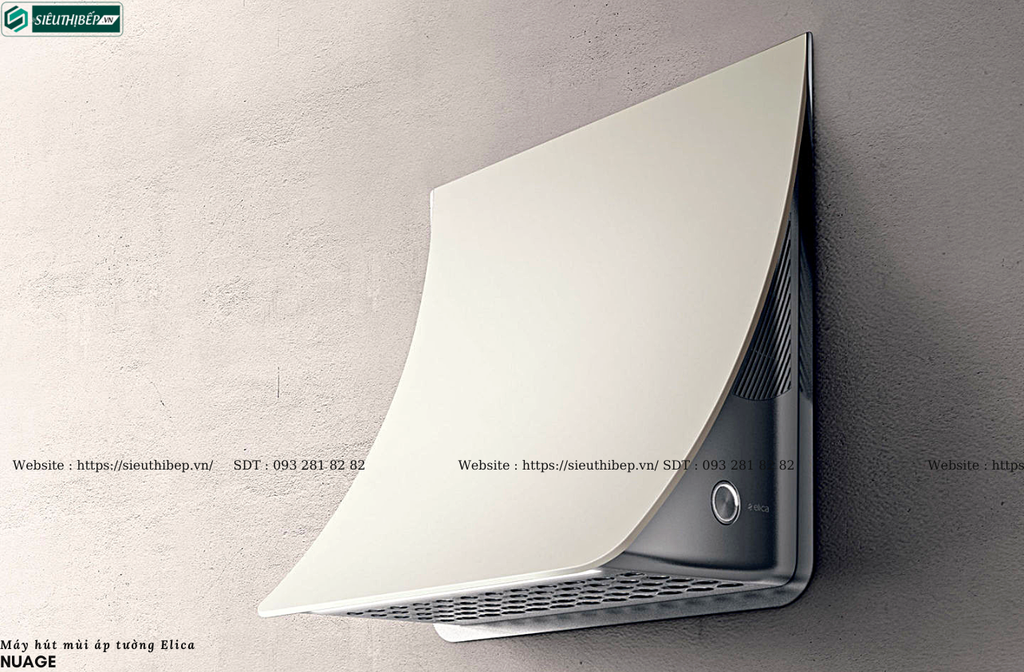 Máy hút mùi Elica NUAGE (Áp tường - Kính trượt đặc biệt)