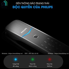 Khóa điện tử Philips DDL702E - 5HWS (32 ký tự mã số ảo)
