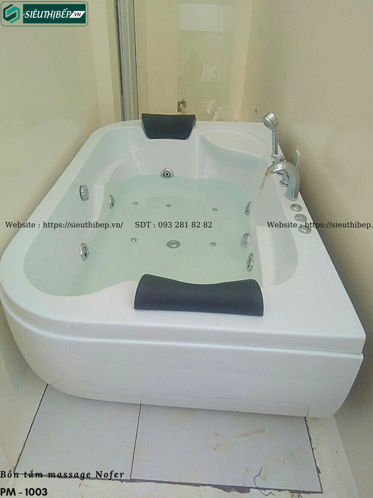 Bồn tắm massage Nofer PM - 1003 (Công nghệ Châu Âu)
