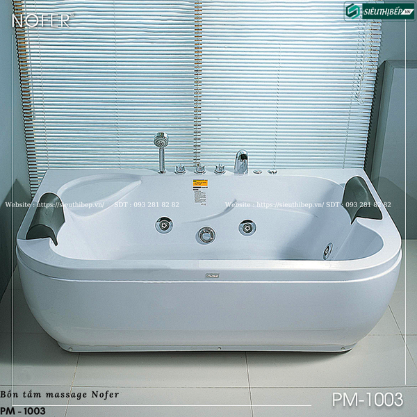 Bồn tắm massage Nofer PM - 1003 (Công nghệ Châu Âu)