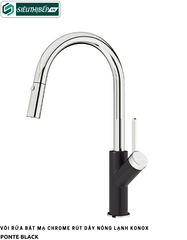 Vòi rửa bát Konox Ponte Nickel / Ponte Black / Ponte Grey / Ponte Chrome (Rút dây nóng lạnh)
