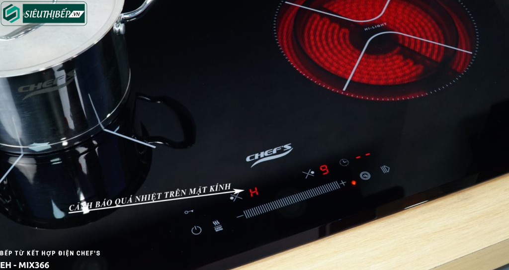 Bếp từ kết hợp điện Chef's EH - MIX366 Nhập khẩu nguyên chiếc tại Đức