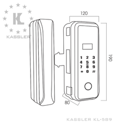 Khóa điện tử cửa kính Kassler KL - 589
