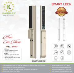 Khóa điện tử cửa nhôm Kassler KL - 599VF Champage Gold