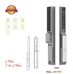Khóa điện tử cửa nhôm  Kassler KL - 599 Pro Grey/Champage Gold