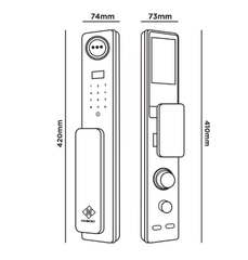 Khóa điện tử Hubert cửa gỗ HB CGI5 Titan EU