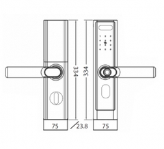 Khóa điện tử Hubert cửa gỗ HB CG75
