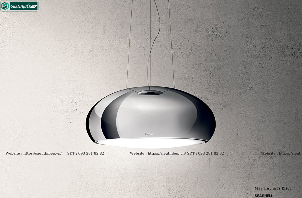 Máy hút mùi Elica SEASHELL (Đảo, treo độc lập - Made in Italy)