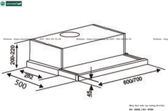 Máy hút mùi Sevilla SV - E600 / SV - E700 (Âm tủ)