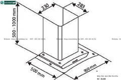 Máy hút mùi đảo Sevilla SV - DL33K (Treo độc lập)