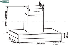 Máy hút mùi đảo Sevilla SV - DL90T (Treo độc lập)