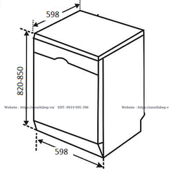 Máy rửa bát độc lập Fagor 3LVF - 62SAI  (Độc lập - 13 bộ bát đĩa Châu Âu)