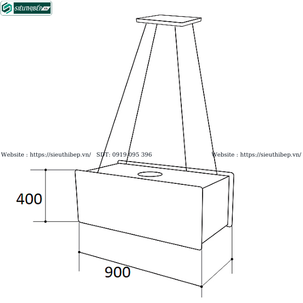 Máy hút mùi Spelier SP - 190 (Đảo - Treo độc lập)