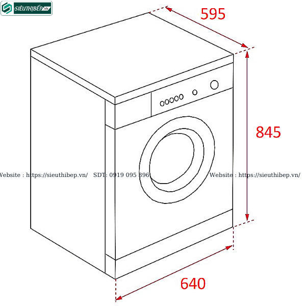 Máy sấy quần áo Kaff KF - DR10EU (Lồng ngang - 10Kg)