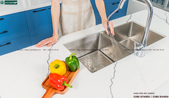 Chậu rửa bát Konox CUBE 8744DU / CUBE 8144DU (Inox 2 hộc đều)
