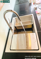 Chậu rửa bát inox Konox KN 8151TS Dekor - Basic (1 hộc - lắp dương)