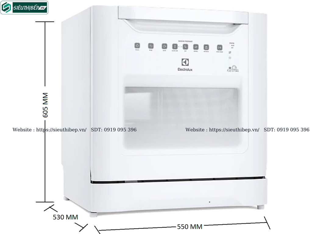 Máy rửa bát nhỏ Electrolux ESF6010BW (8 bộ bát đĩa Châu Âu)