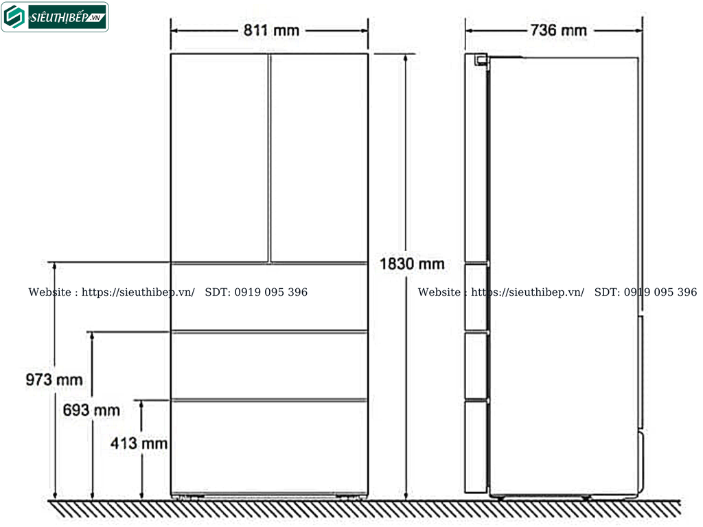 Tủ lạnh Bosch TGB KFN86AA76J - Serie 6 (Side by side - 540L)