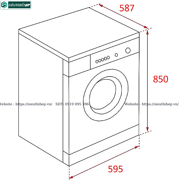 Máy giặt kết hợp sấy Kaff KF - MFC 120EU (Lồng ngang - 10/12Kg)