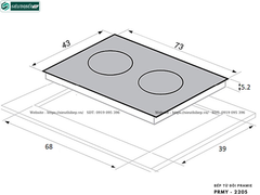 Bếp từ đôi Pramie PRMY - 2205 (Made in Malaysia)