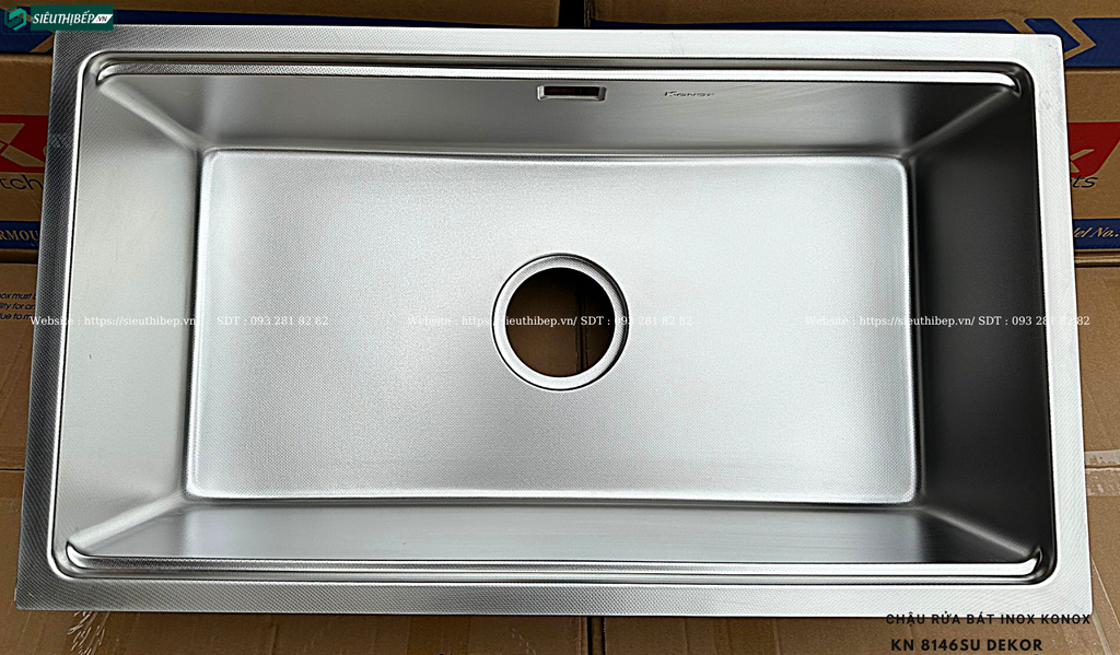 Chậu rửa bát inox Konox KN 8146SU Dekor - Basic (1 hộc - lắp âm)