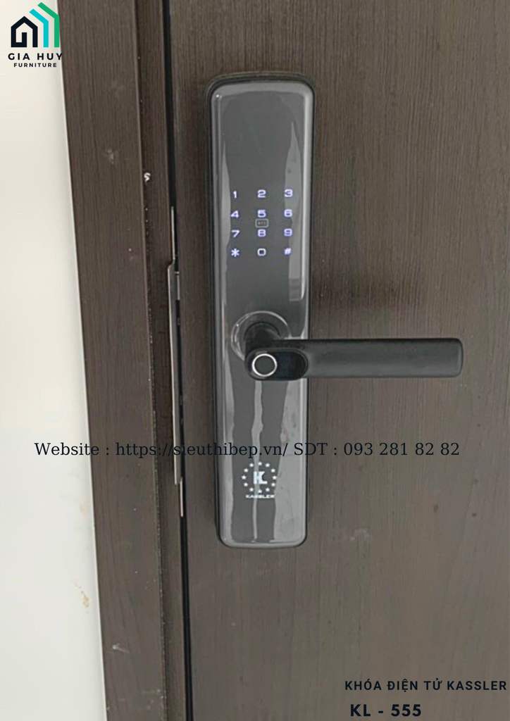 Khóa điện tử Kassler KL - 555 mở khóa bằng APP điện thoại thông minh