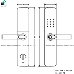 Khóa điện tử Kassler KL - 600 PG Mở khóa bằng APP điện thoại thông minh