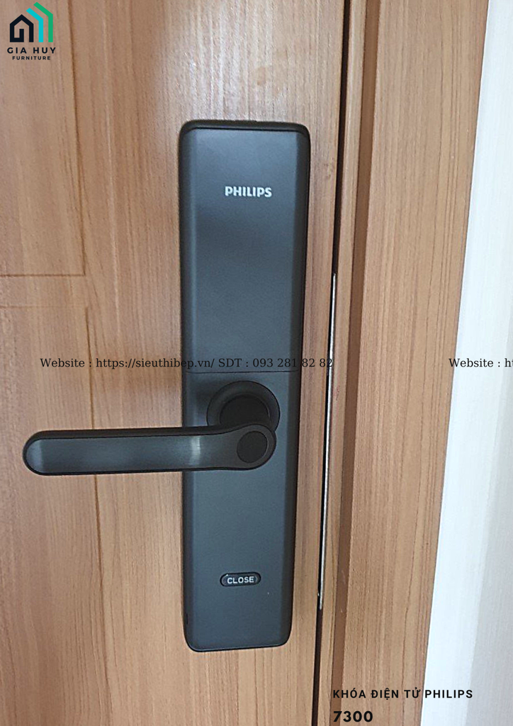 Khóa điện tử Philips 7300 (Mở khóa bằng Bluetooth thông minh)