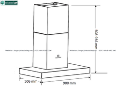 Máy hút mùi Electrolux EFC928SC (Áp tường - Chữ T)