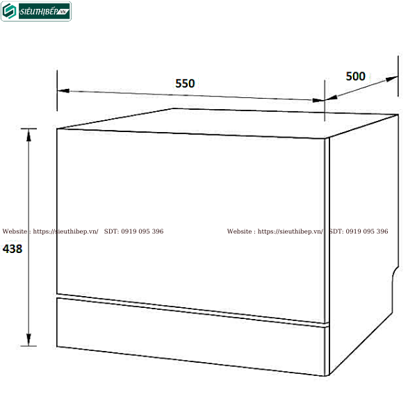 Máy rửa bát Kaff KF - W8001EU (Độc lập để bàn - 6 bộ đồ ăn Châu Âu)