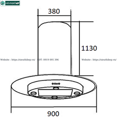 Máy hút mùi đảo D’mestik TL 4099 DMK (Treo độc lập - Tròn)