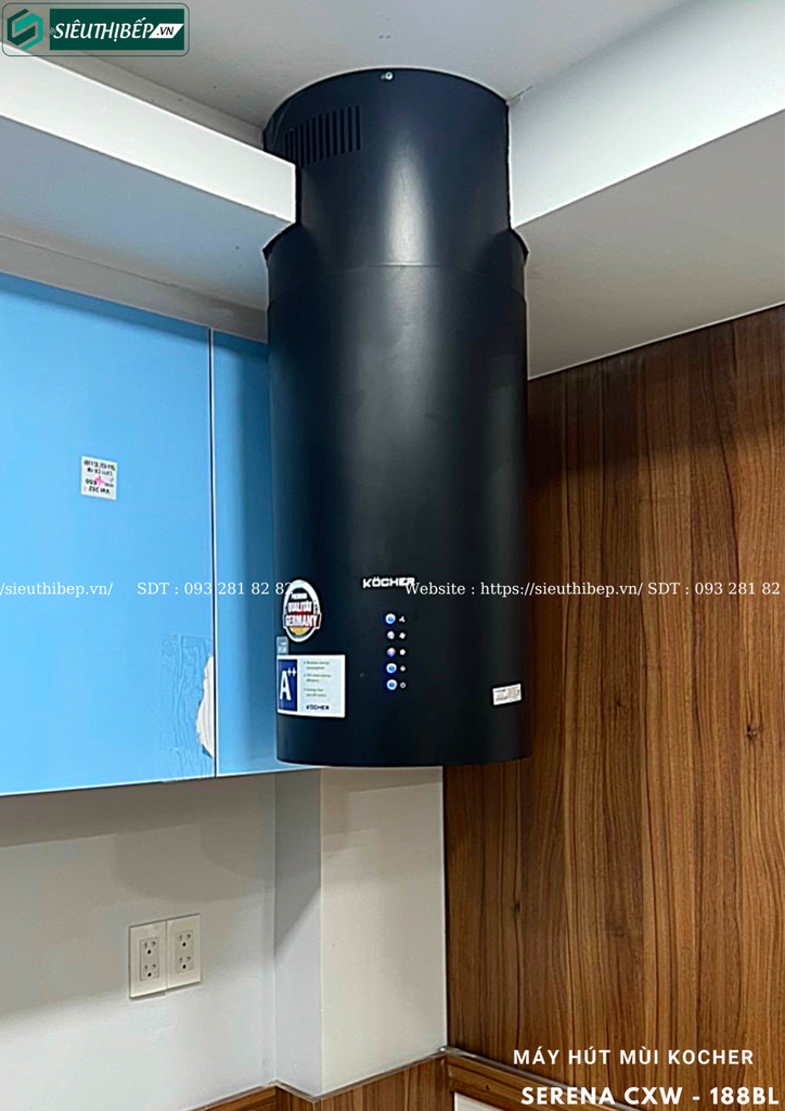Máy hút mùi Kocher SERENA CXW - 188BL (Đảo - Made in Malaysia)