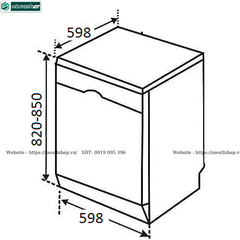 Máy rửa bát Fagor 3LVF - 61S (Độc lập - 12 bộ bát đĩa Châu Âu)