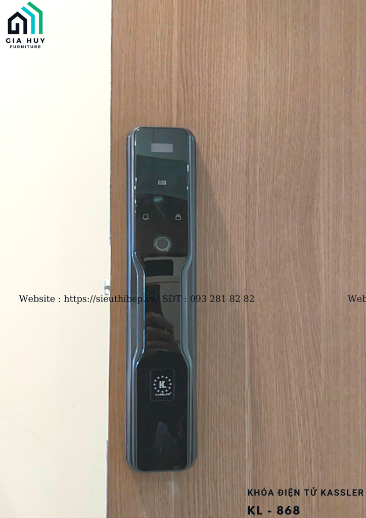 Khóa điện tử Kassler KL - 868 mở khóa bằng APP điện thoại