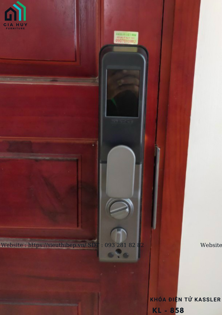 Khóa điện tử Kassler KL - 858 mở khóa bằng APP điện thoại thông minh