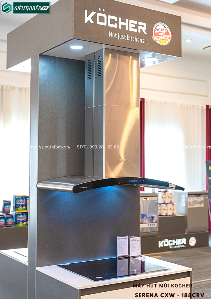 Máy hút mùi Kocher SERENA CXW - 188CRV (Đảo - Made in Malaysia)