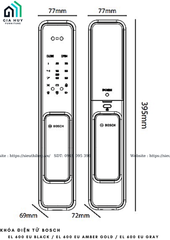 Khóa điện tử Bosch EL 600 EU BLACK / EL 600 EU AMBER GOLD / EL 600 EU GRAY (Mở khóa bằng APP thông minh)