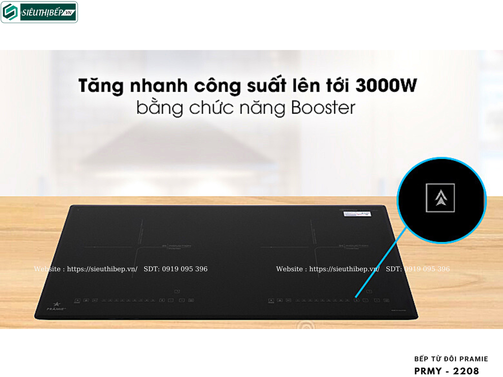 Bếp từ đôi Pramie PRMY - 2208 (Made in Malaysia)