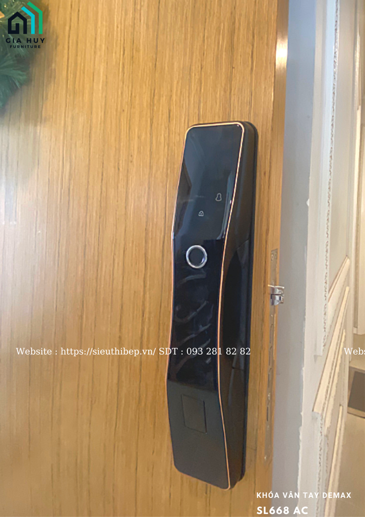 Khóa điện tử Demax SL668 AC / SL668 BL Mở khóa bằng WIFI  APP thông minh