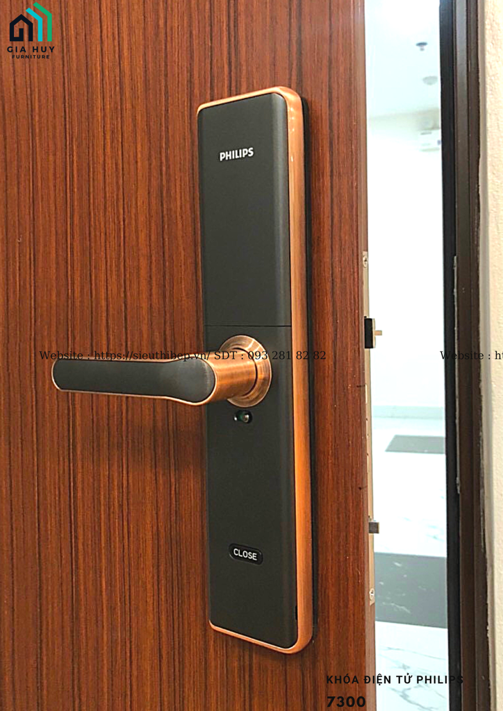 Khóa điện tử Philips 7300 (Mở khóa bằng Bluetooth thông minh)