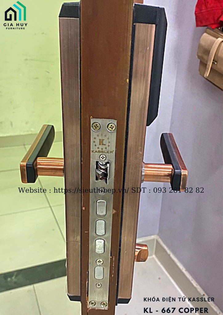Khóa điện tử Kassler KL - 667 COPPER / KL - 667 SILVER (Thép phủ Nano cao cấp)
