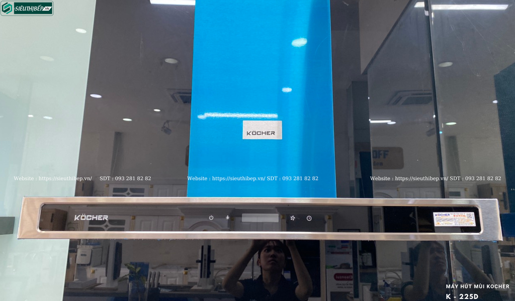 Máy hút mùi Kocher K - 225D (Áp tường, chữ T - Made in Malaysia)